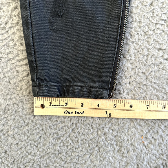 One Teaspoon Jeans Woman's 26 Black Low‎ Waist Skinny Leg Distressing - Picture 8 of 13